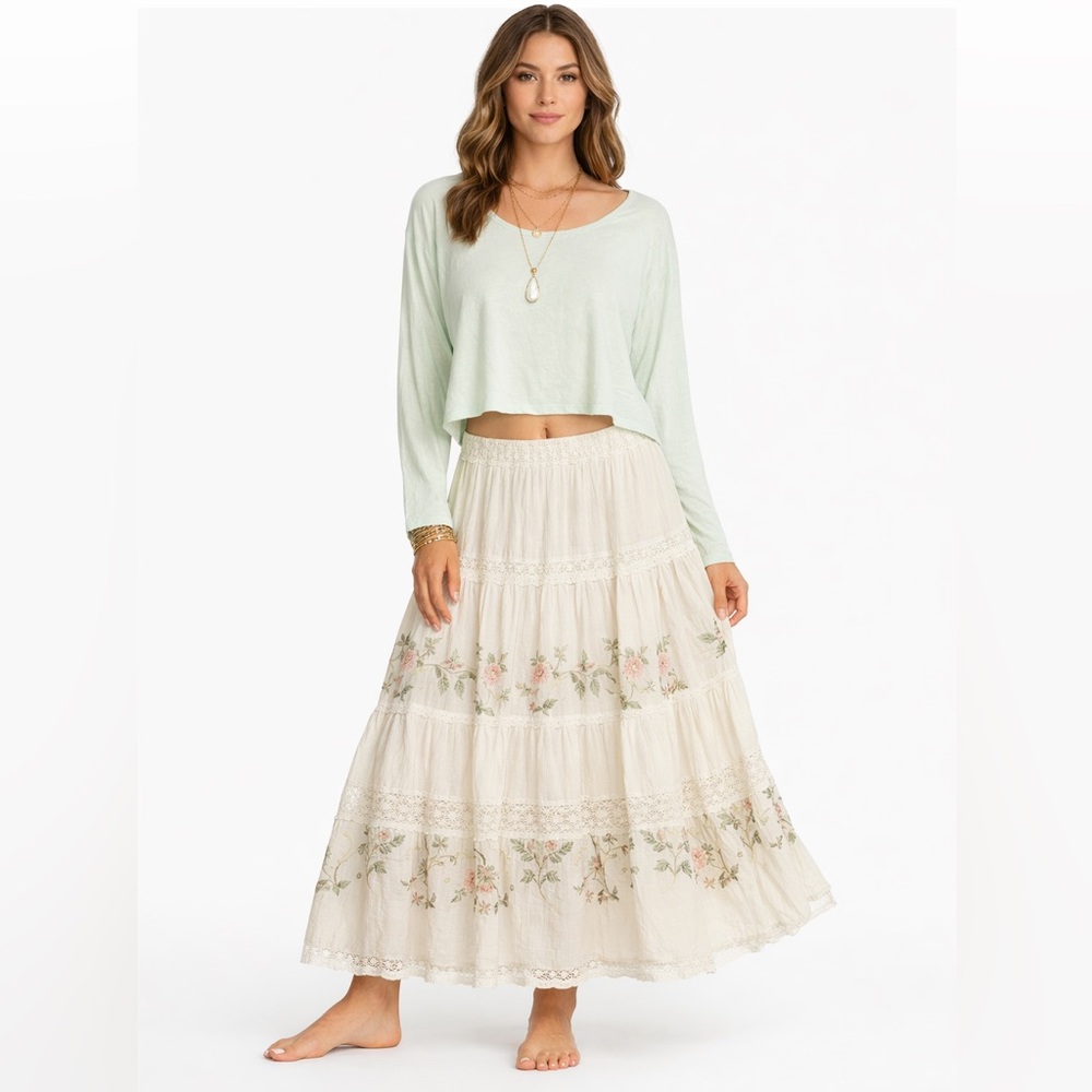 Johnny Was Pete & Greta Cotton Slouchy Tee